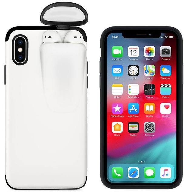 2-In-1 Iphone Airpod Case white color