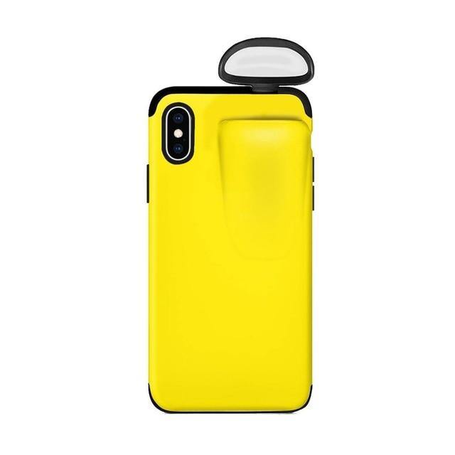 2 in 1 Phone Case for Iphone yellow color