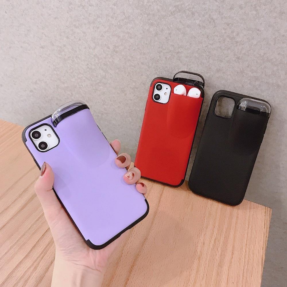 2-In-1 Iphone Airpod Case Red color