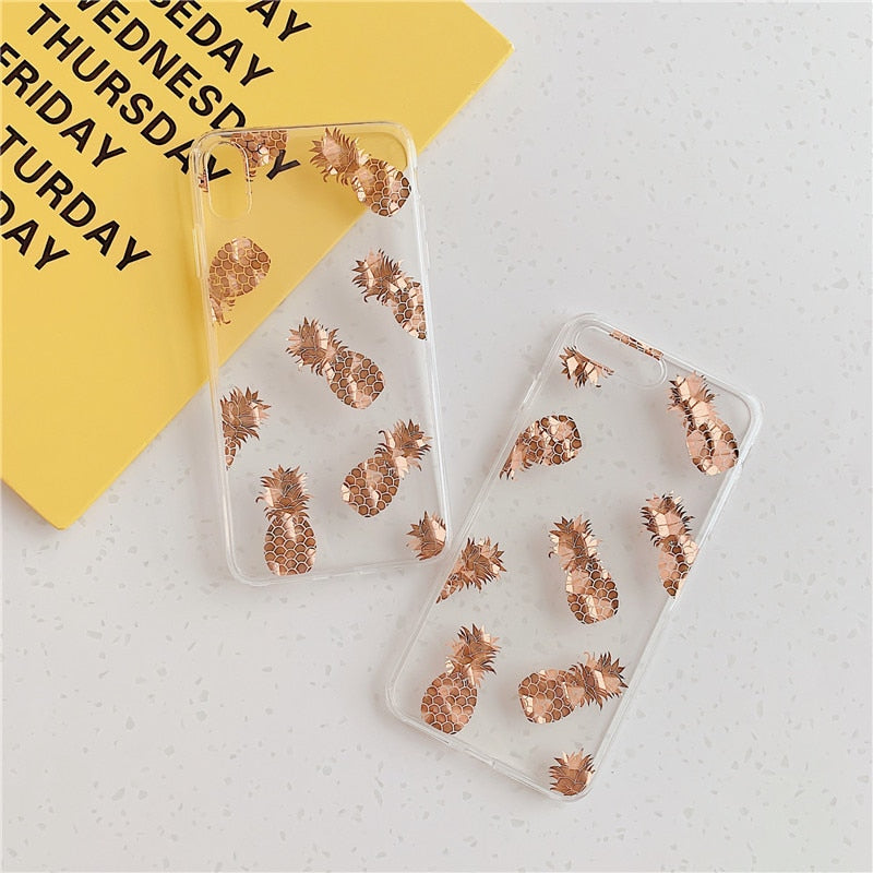 Luxury Glitter Gold Transparent Case - Womenwares.com