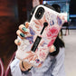 Marble Flower Flamingo Loop Ring Cover For iPhone - Womenwares.com