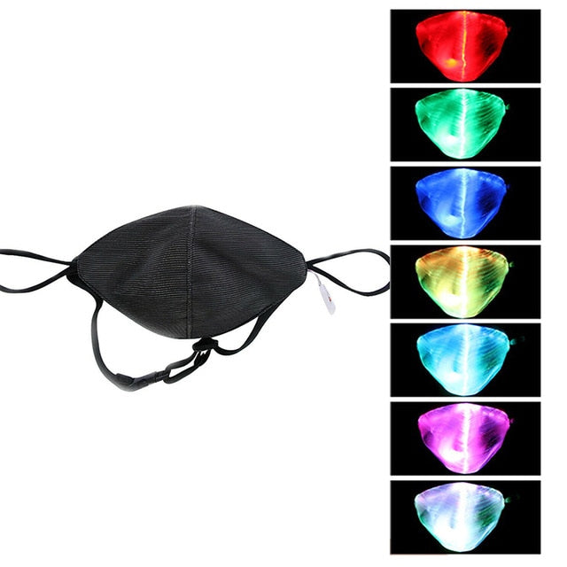 LED Light Optical Fiber Fabric Cool Mask - Womenwares.com